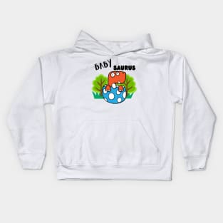 Babysaurus - a family of dinosaurs Kids Hoodie